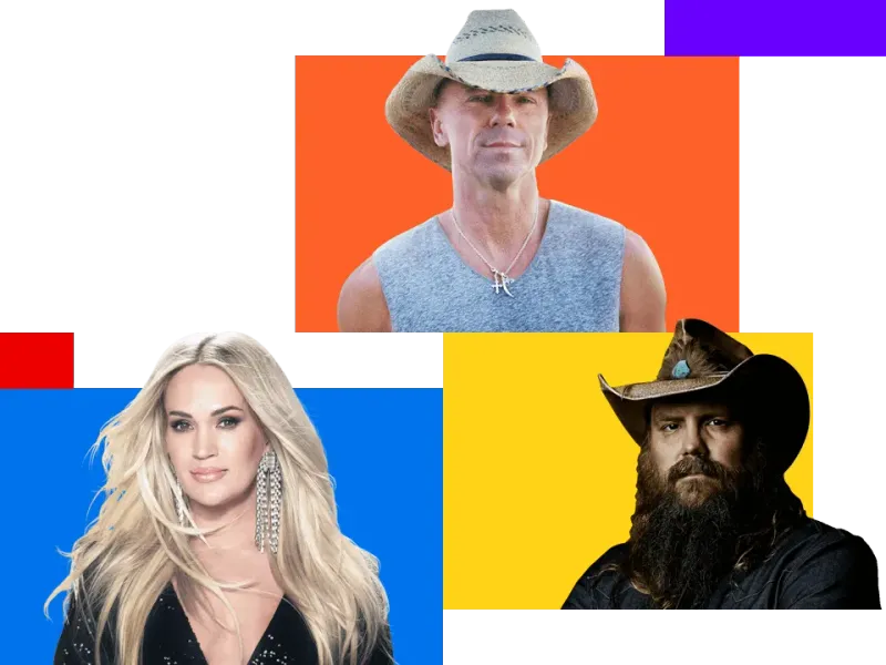 Carrie Underwood, Kenny Chesney, Chris Stapleton
